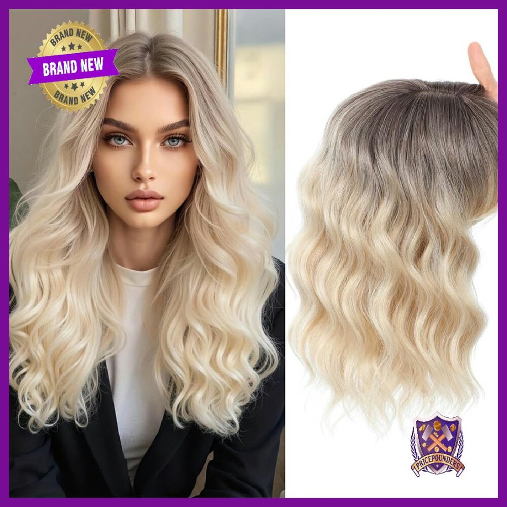Synthetic Curly Hair Topper With Bangs For Thinning Hair